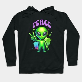 Peace Sign Alien Hoodie